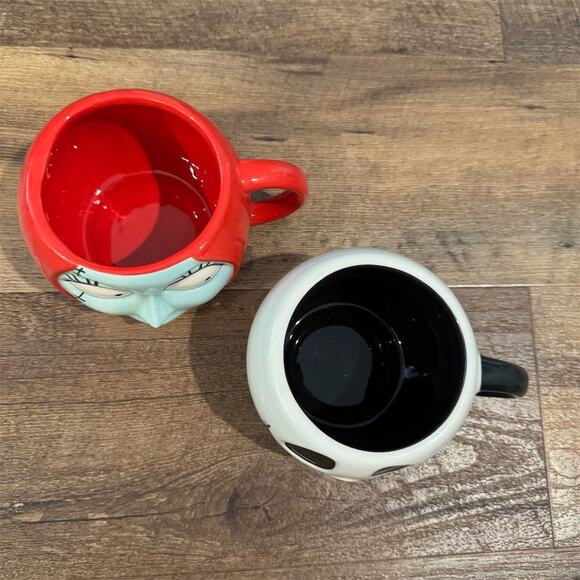 Disney Nightmare Before Christmas Jack & Sally Sculpted Mug Set Couples Gift - Picture 7 of 14